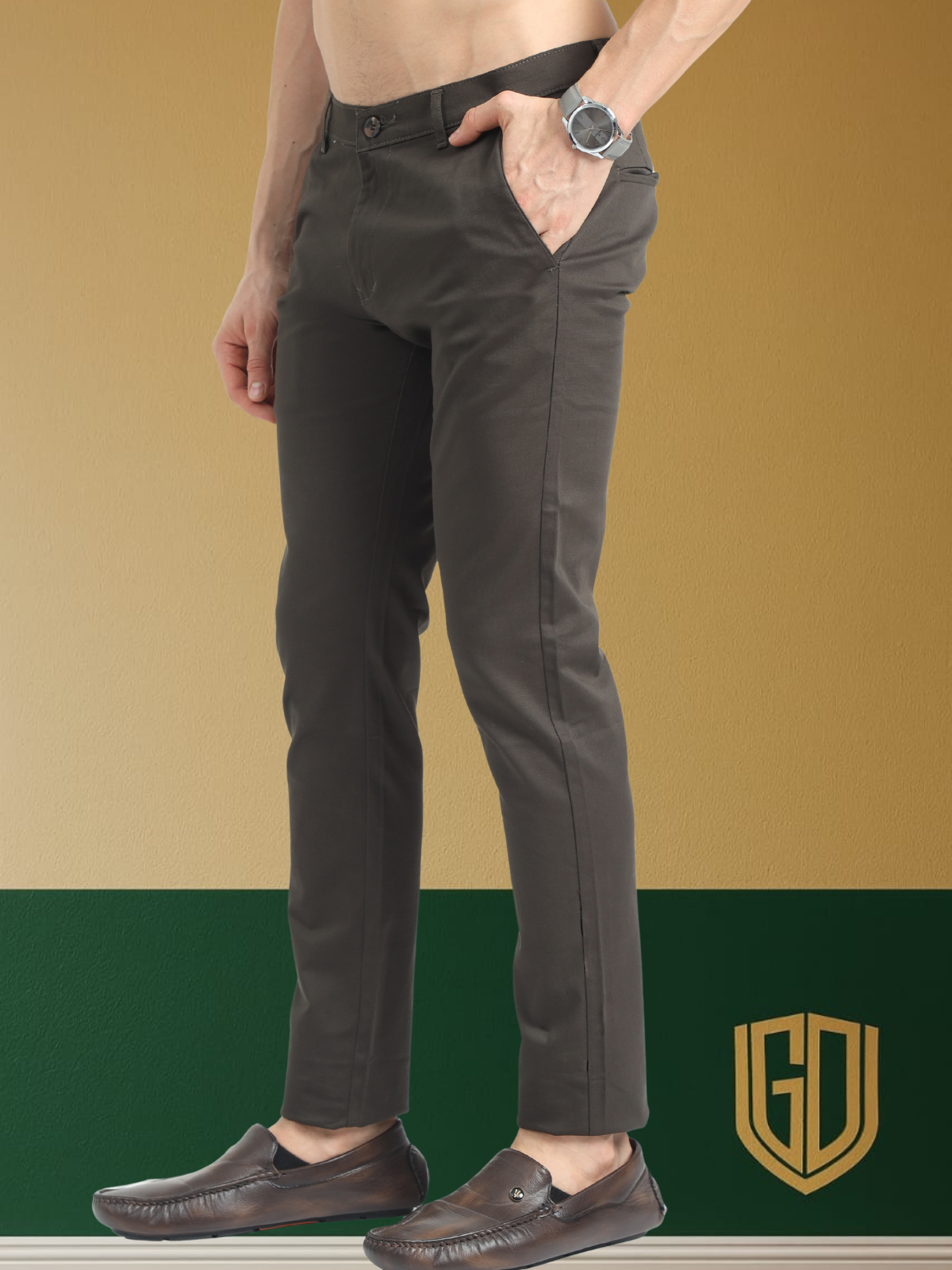 COMFY & LIGHTWEIGHT BROWN TROUSER hover